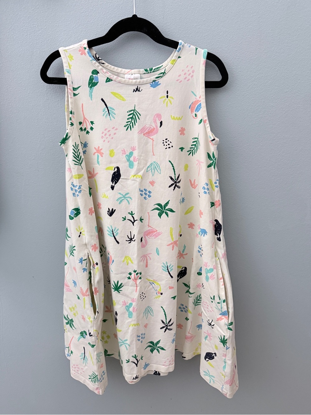 Hanna Andersson Ecru Tropical Swing Dress - Girls 10